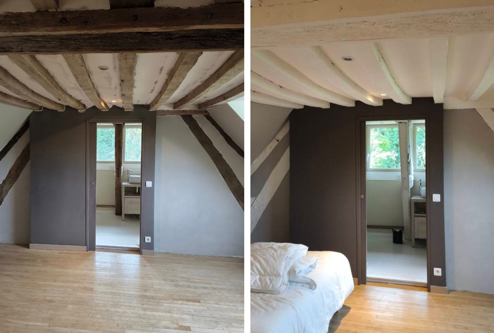 aerogommage et sablage de poutres avant apres