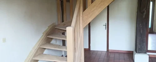 Aerogommage et restauration escalier apres