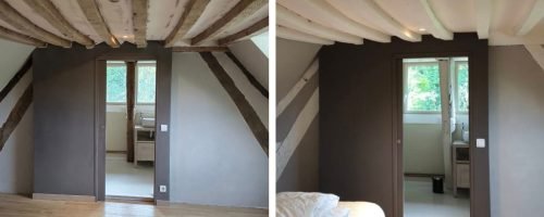 aerogommage et sablage de poutres avant apres