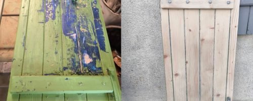 aerogommage volets normandie avant apres